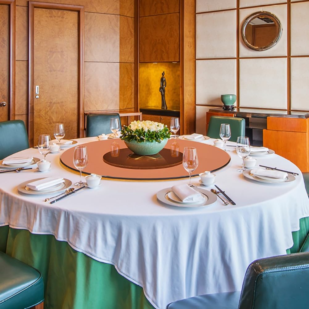 Gerrit Piatto Girevole in Vetro da Tavolo Trasparente Marrone, Vassoio Rotante Silenzioso Lazy Susan in Vetro Temperato, Vassoio da Esposizione da Tavolo che può Essere Ruotato e Riposto a 360° (Size