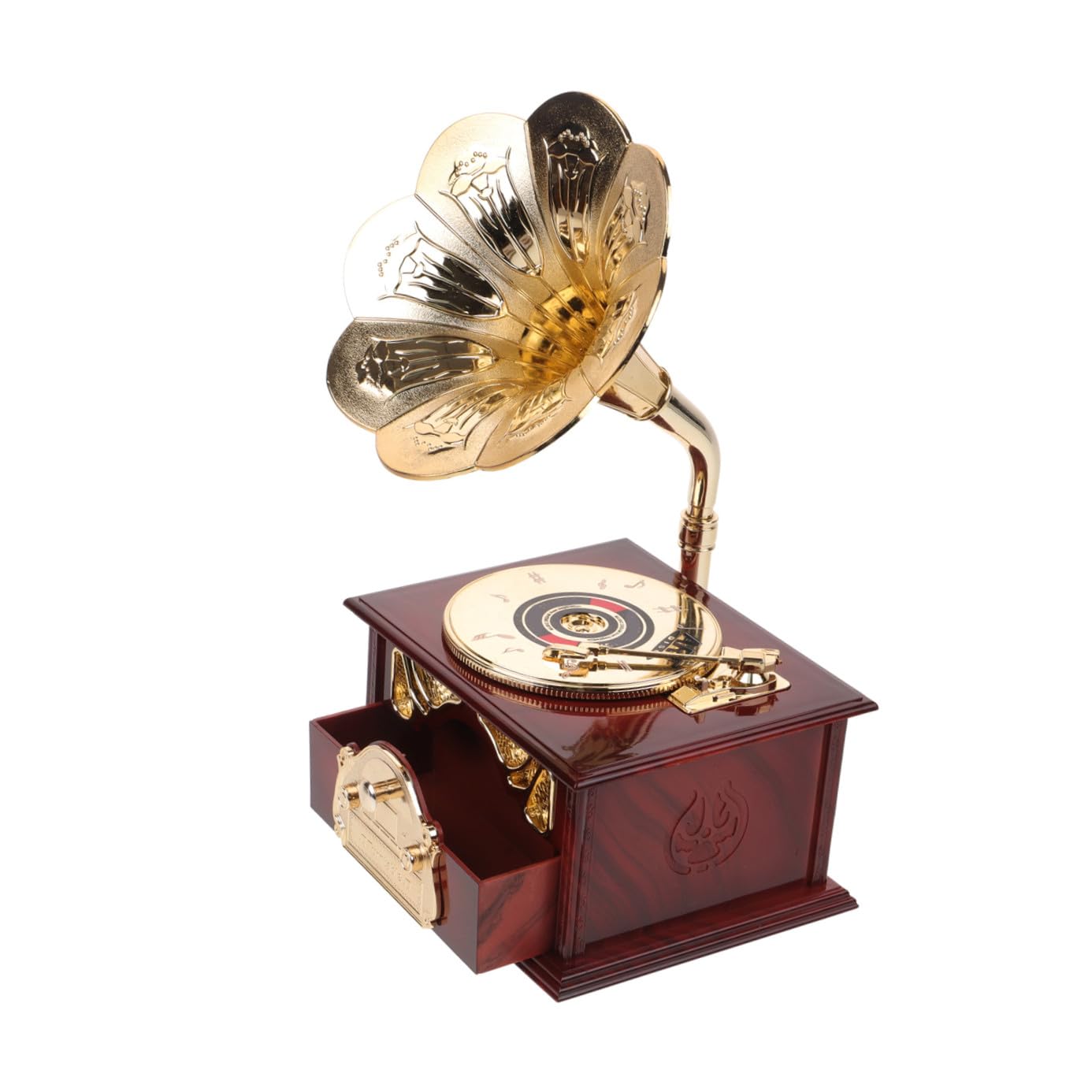 LALAFINA Carillon da Tavolo retrò in ABS Marrone Meccanismo Carillon Musicale, Decorazione la Casa e Regalo per FESTIVITÀ, Scatola Musicale Vintage Compatta per Scrivania