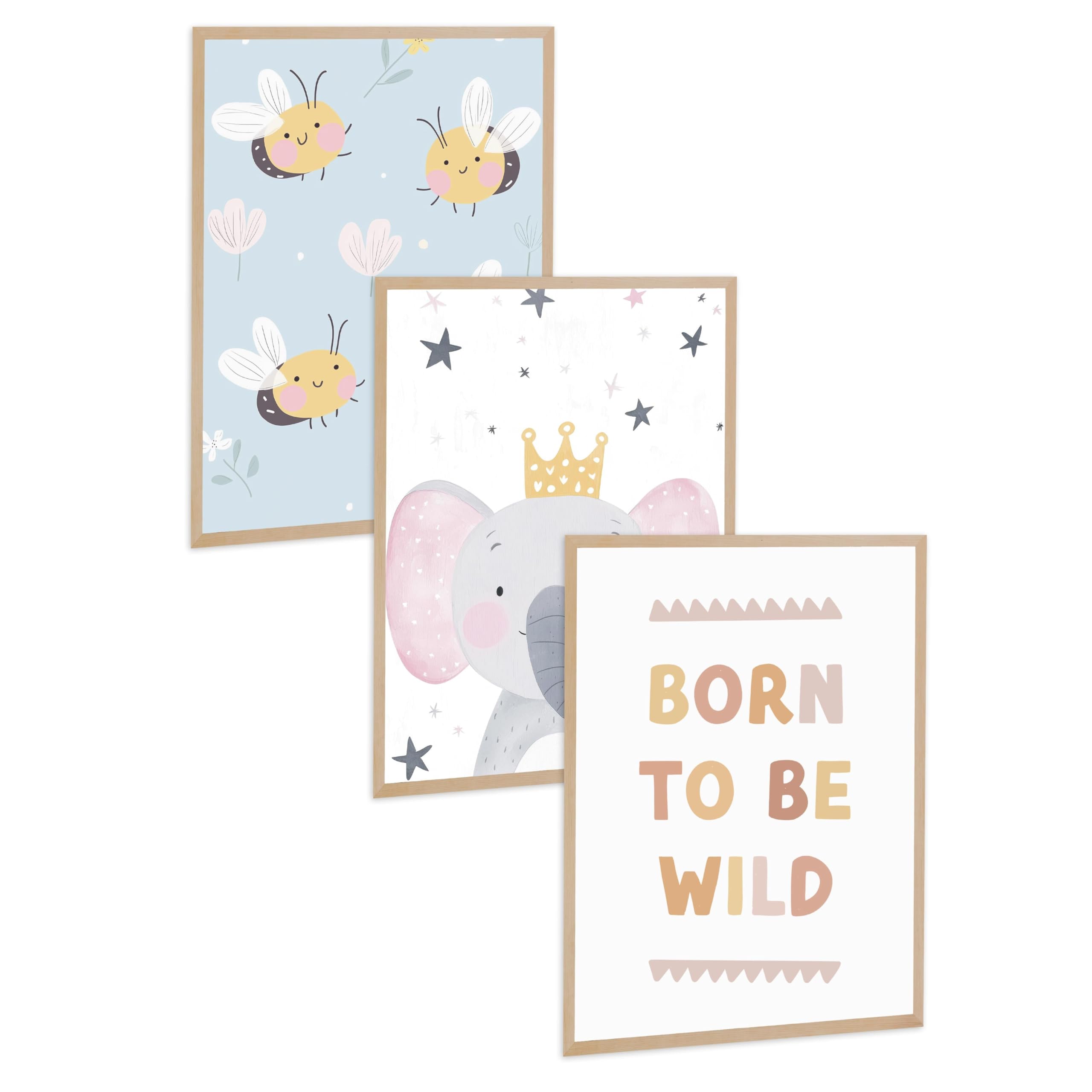 Kidsmood Affirmationsposter Für Kinderzimmer - Motivierende Tierbilder Mit Positiven Sprüchen Für Mädchen & Jungen [Fantasiewelt 21x30cm]