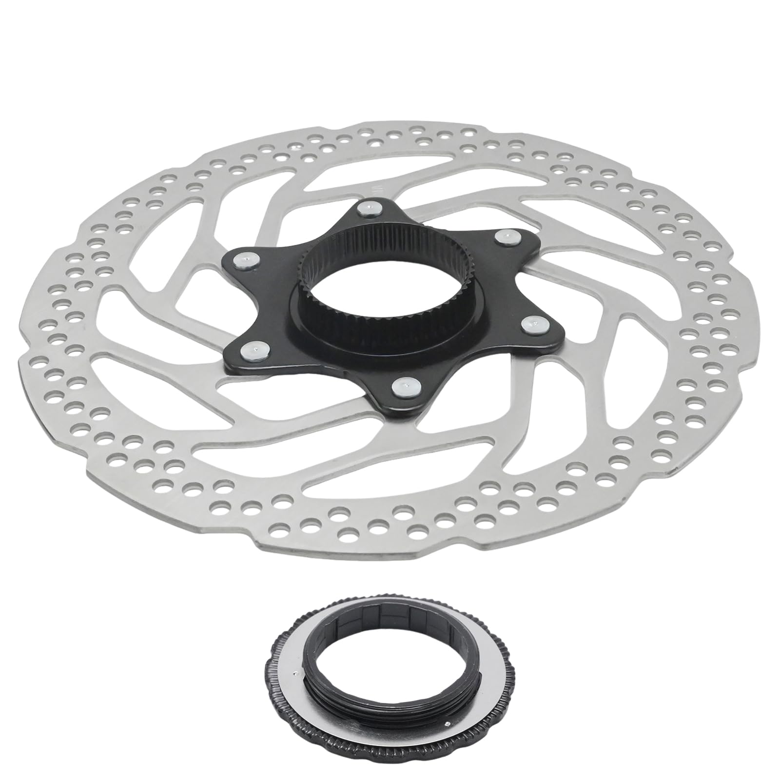 Fahrrad-Zentralverschluss-Bremsscheibe, Ersatz für Shimano SM-RT30, 180 mm Bremsscheibe mit Schließdeckel, ideal für Rennräder und Mountainbikes (RT30,180MM)