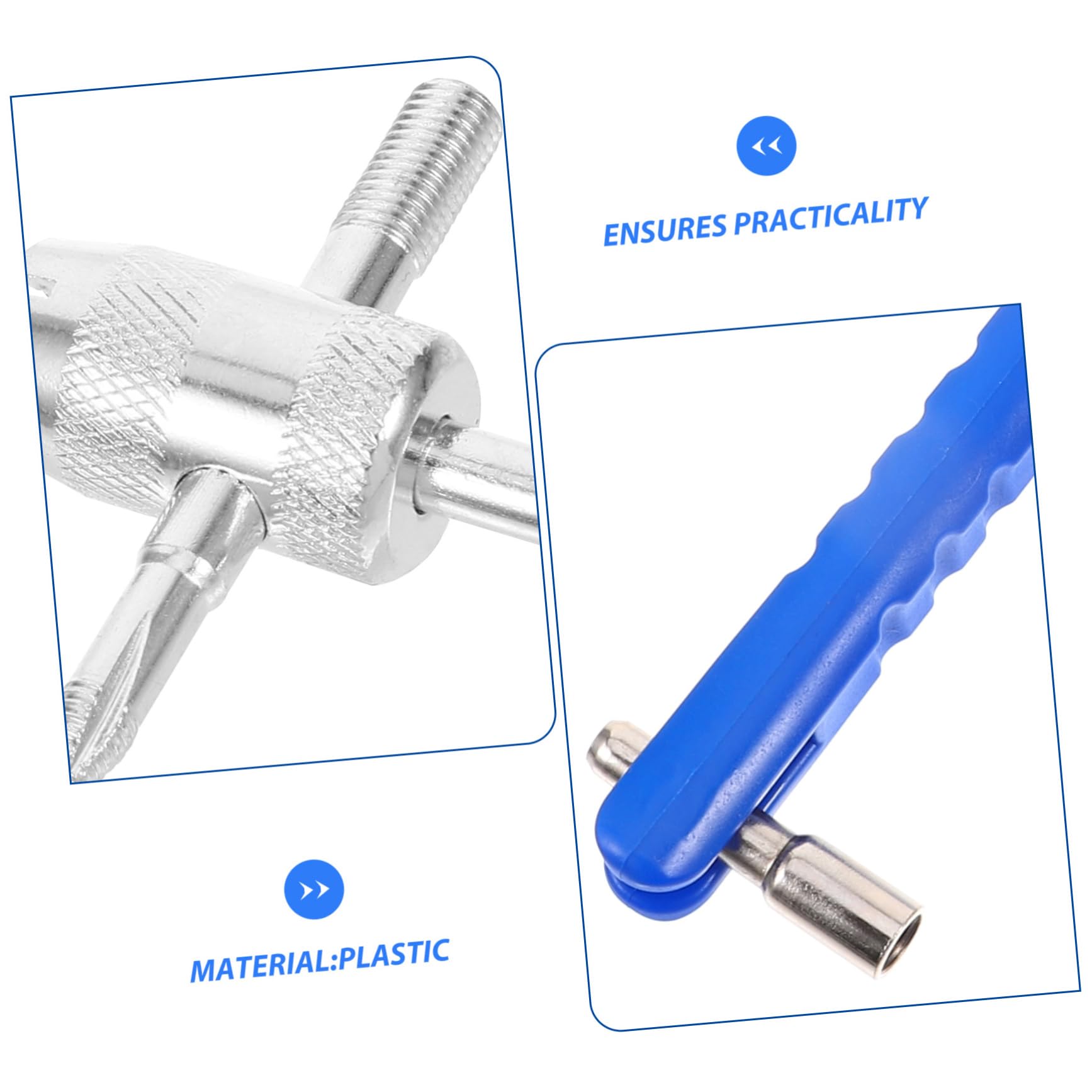 5 Ensembles Tir de noyau de soupape valve de pneu outil de pneu de vélo outil d'installation de la tige de soupape installateur d'extracteur de tige de valve Plastique