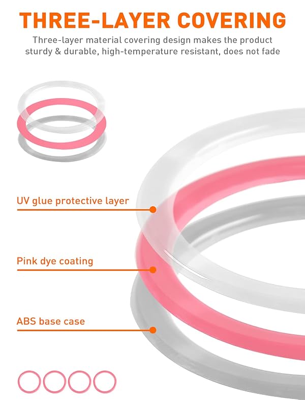 Savadicar Pink Interior Accessories - AC Air Vent Trim Ring Cover for 2018-2023 Jeep Wrangler JL JLU 4XE & Gladiator JT - Solid Color Interior Decor Upgrade Option, 4-Piece by Savadicar - Image 3