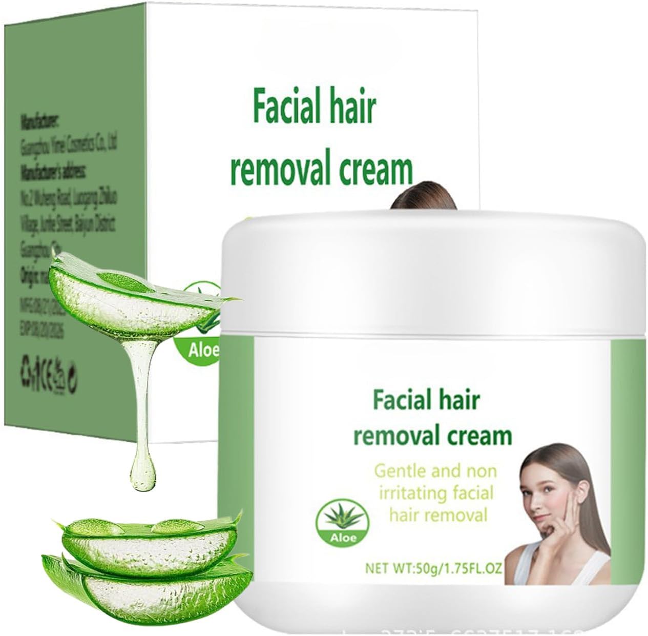 Facial Hair Removal Cream,Moisturizing Painless Upper Lip Hair Remover Cream,Gentle Chin Face Body Depilatory for Women,Soothing Delay Hair Growth,for All Skin Types