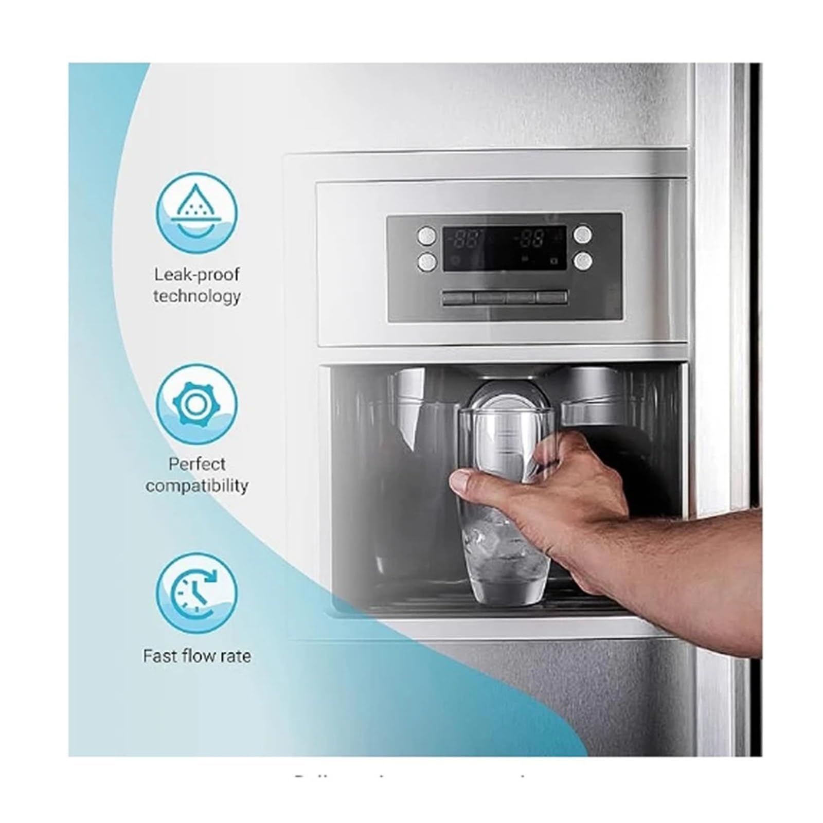 Reemplazo, compatible con Frigidaire, compatible con PureSource, 2 y Electrolux WF2CB, compatible con Kenmore, filtro de agua for refrigerador 469911 469916, 2 filtros
