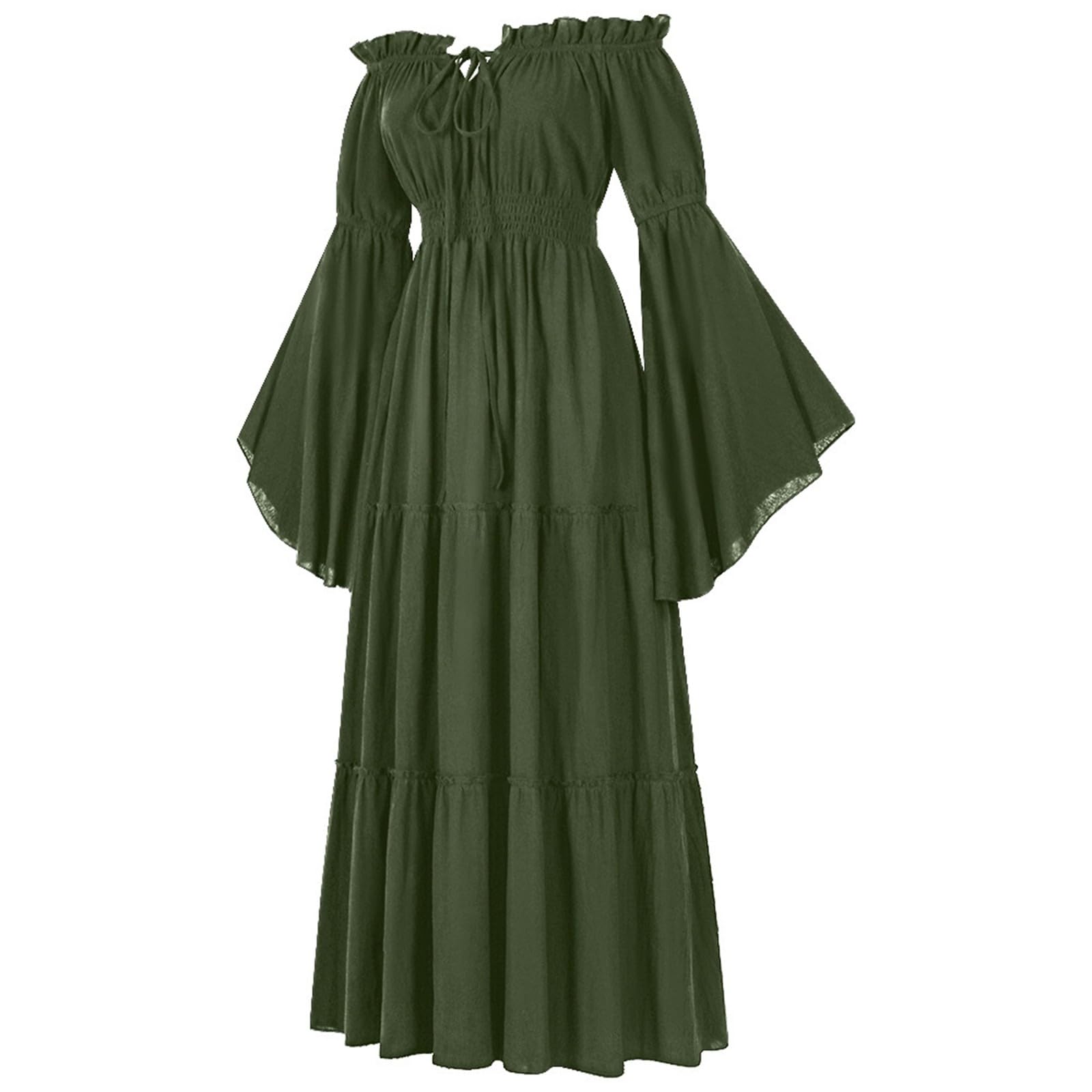 Trachten Damen Oktoberfest Damen mit Dirndl Oberteil Elegant Bayerische Bierfest Kostüm Karneval Mittelalterliches Gothic Hofkleid Eine Schulter Eleganter Trompetenärmel Taillenrock Für Cosplay Party