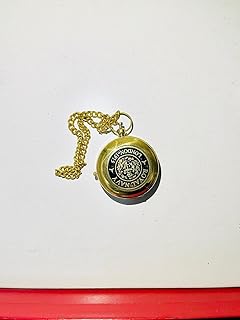 Vintage Brass Pocket Watch with Chain | Royal Navy 1915 Engraved Lid & Roman Numeral Quartz Dial | Antique Gold Pocket Watch for Men, Boys, Cosplay, Collectors & Gifting-picture-33