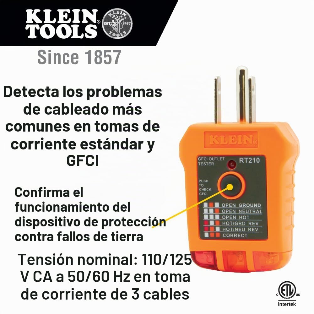Klein Tools CL120VP Kit de prueba de voltaje eléctrico con medidor de abrazadera, tres probadores, cables de prueba, bolsa y baterías