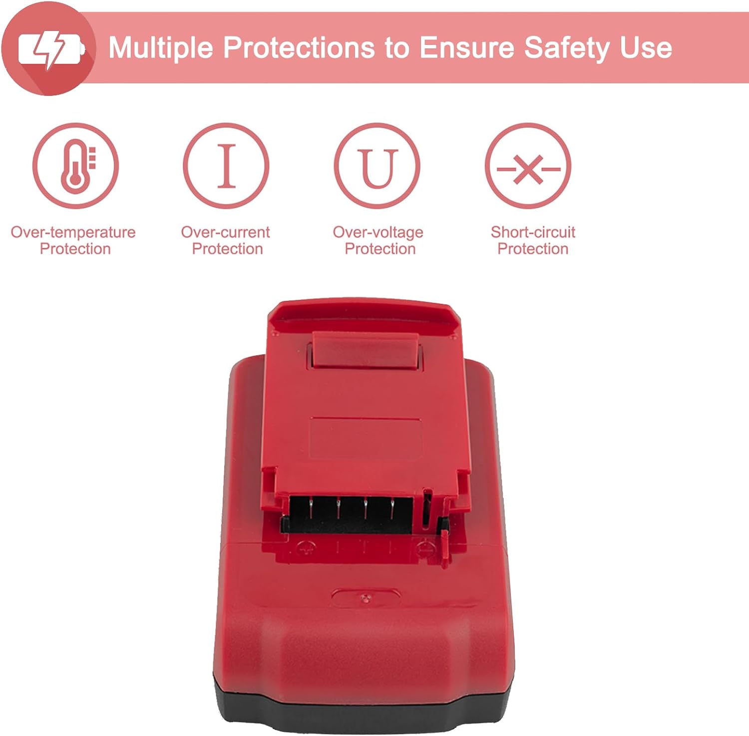 2 Packs 18V Lithium PC18BLX Battery and PCXMVC Charger Compatible with Porter Cable 18V Battery PC18B PC18B-2 PC18BL PC18BLX PC18BLEX - Image 7