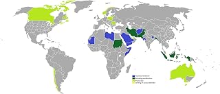 24x36 gallery poster, world map of alcohol prohibition