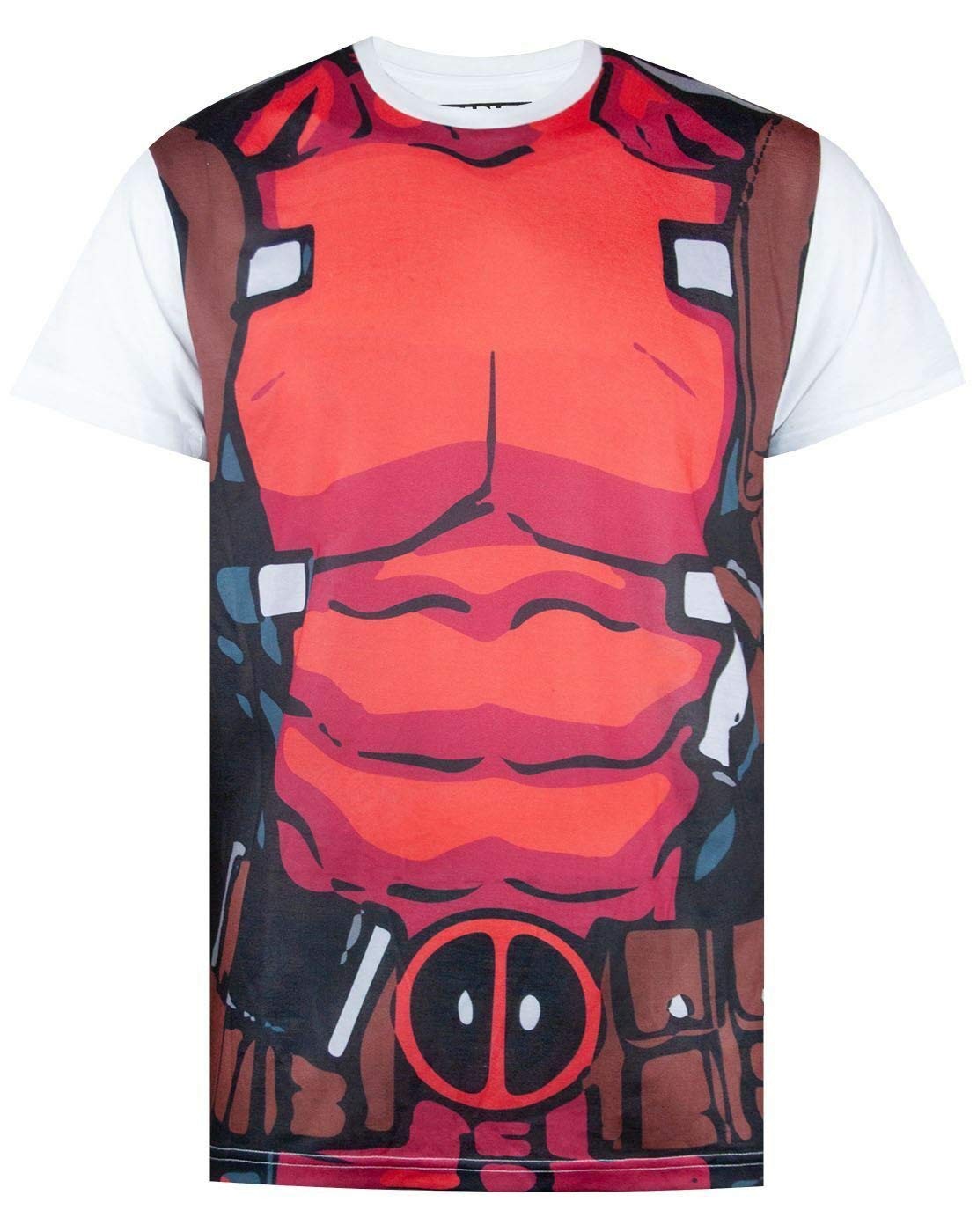 Marvel (Medium) Short Sleeved T-Shirt (Mens ) Red