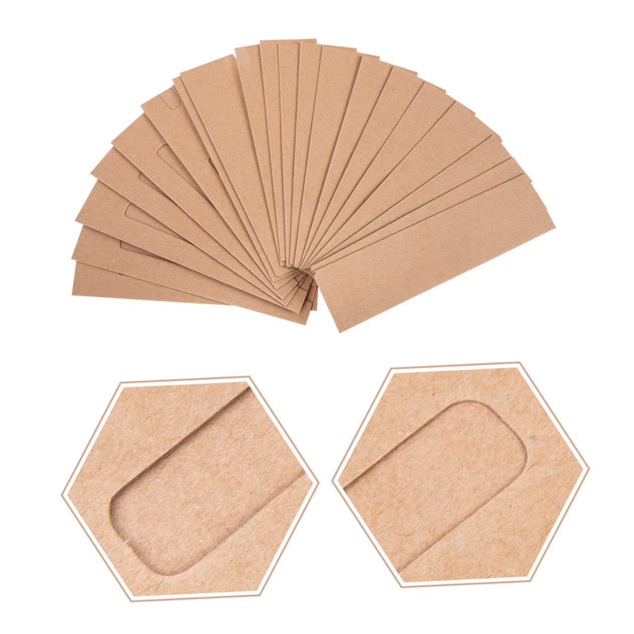 Gadpiparty 150 pezzi Bustine Portapenne Carta Kraft Resistente con Finestra Confezione Custodia Elegante per Penne Ufficio Scuola e Souvenir Design e per Protezione e Conservazione