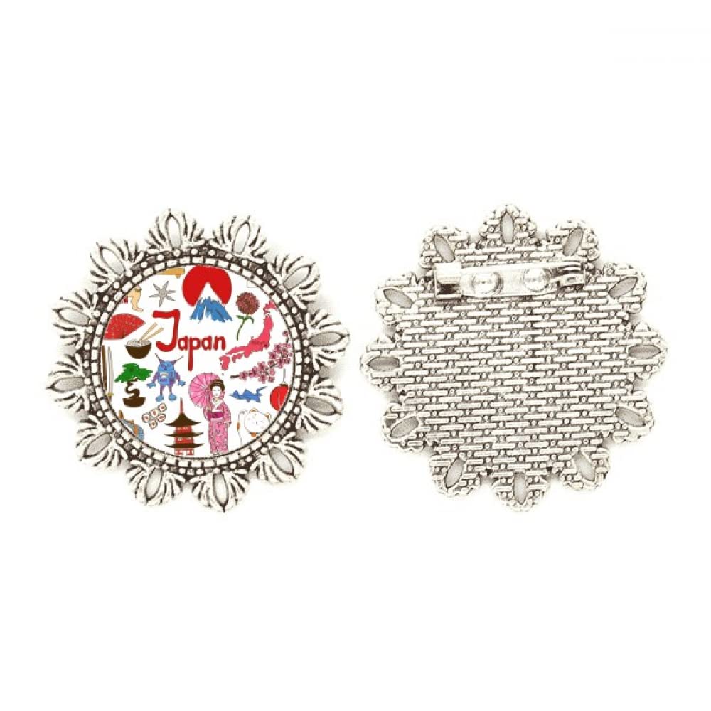 Broche de plata de Japón tamaño medium insignia para chaqueta de traje 4