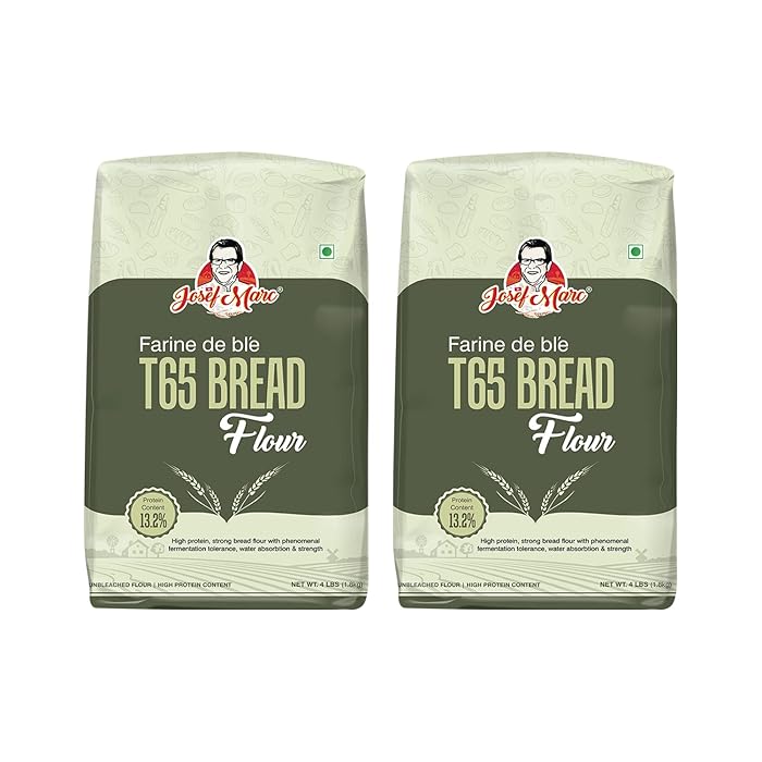 Buy JOSEF MARC Farine De Ble T65 Bread Flour, 4 LBS (1.8kg