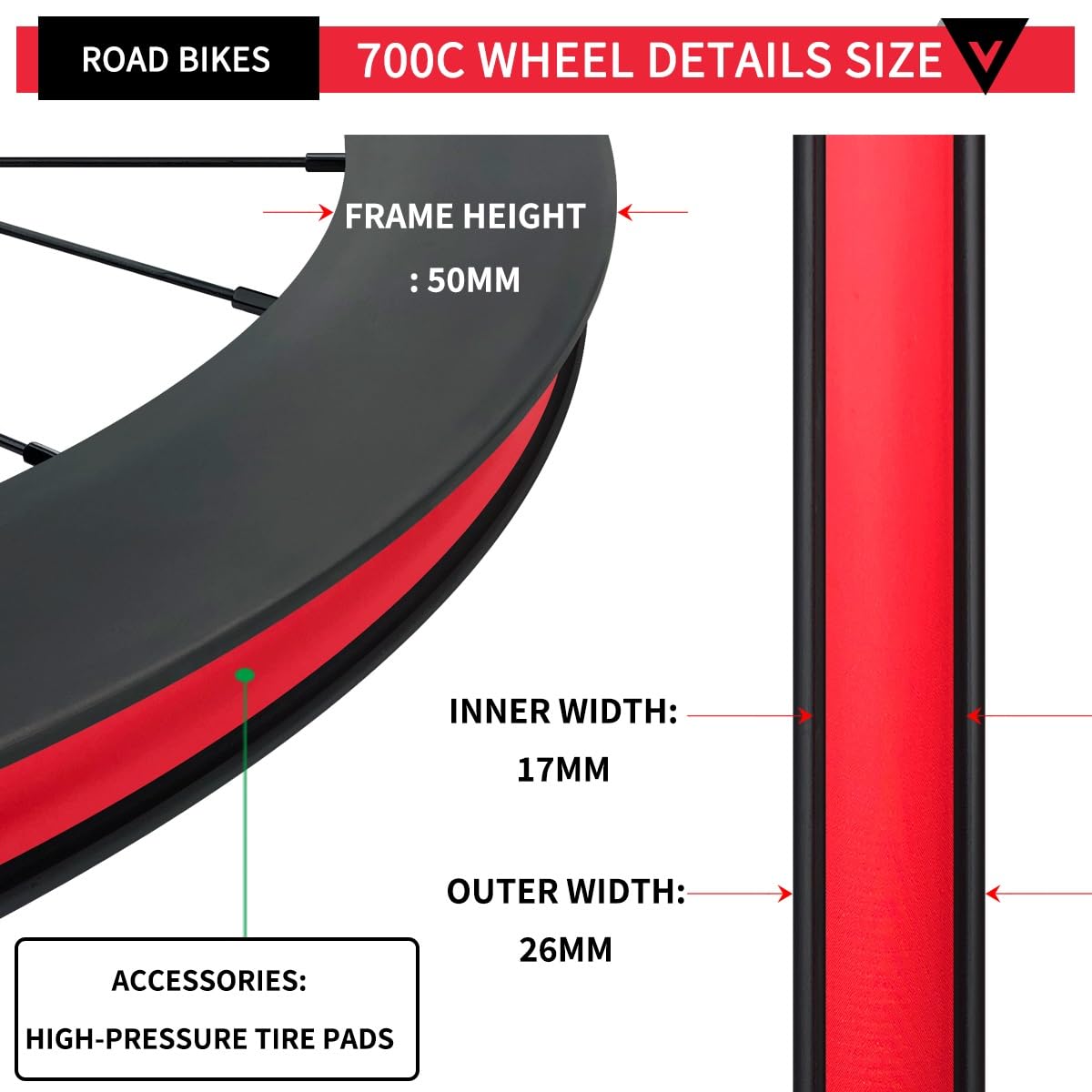 700C zestaw kół do roweru szosowego 50 mm ultralekkie koła z włókna węglowego sześć gwoździ centralny zamek hamulec tarczowy 100/142 mm 24-otworowa oś cylindryczna szybkie zwalnianie dla 9-12