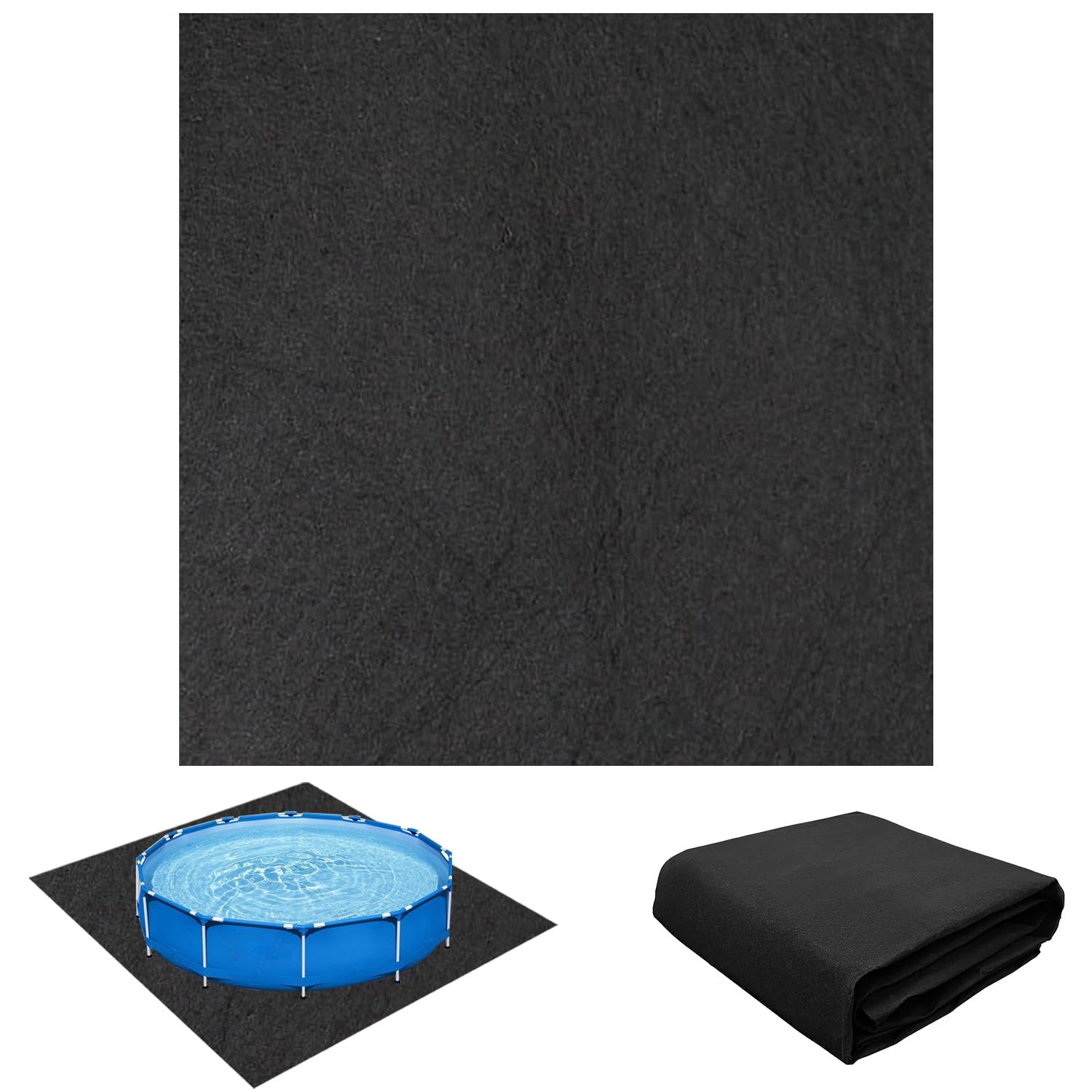 13.12Ft Hot Tub Mat,Floor on Pool Mat Swimming Pool Mat Floor Protector,Hot Tub Pad Mat,Pool Liner Pad For Above Ground Inflatable Hot Tubs Floor Pad,Portable Spa Pool Accessories (Square)