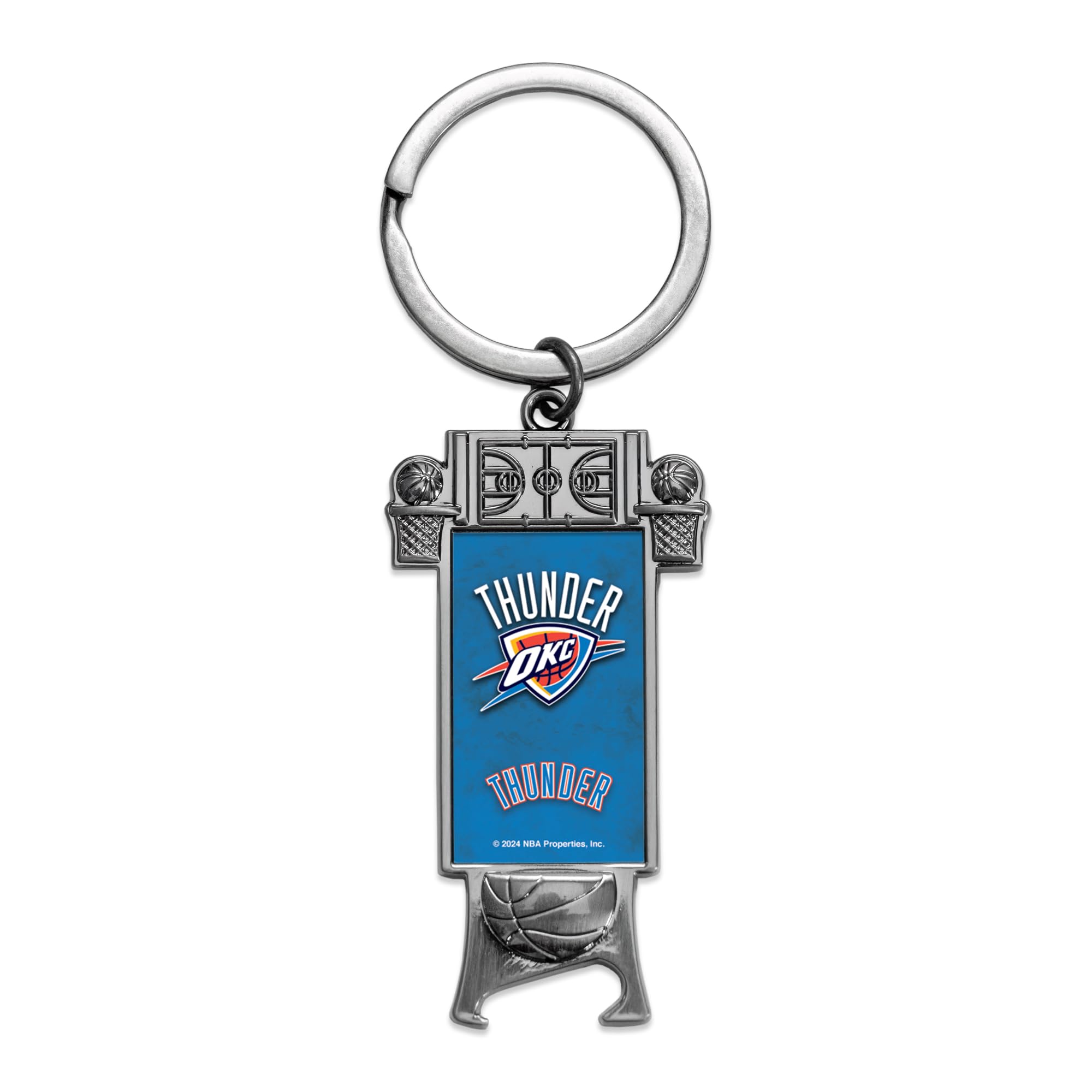 Rico Industries NBA Basketball Oklahoma City Thunder Sculpted Bottle Opener Keychain -Great Gift Item