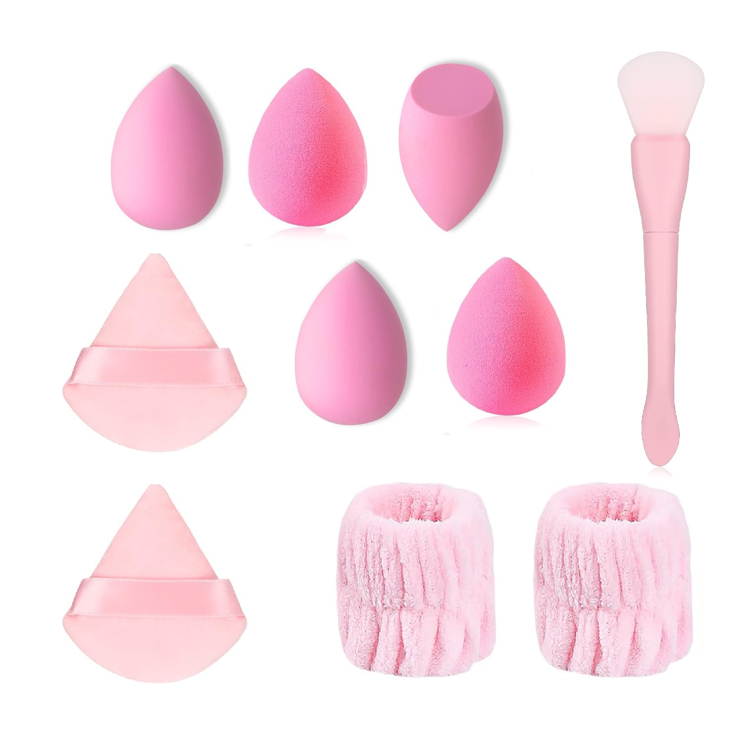 Tecerrity Makeup Sponge Set- 10Pcs Makeup Blender for Powder Cream and Liquid, Super Soft Face Beauty Cosmetic Tools