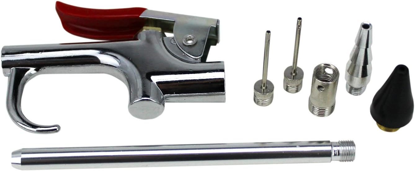 EXELAIR - EX0307BKIT 7 Piece Blow Gun Kit W/ Safety/Adapter Blow Gun Tip