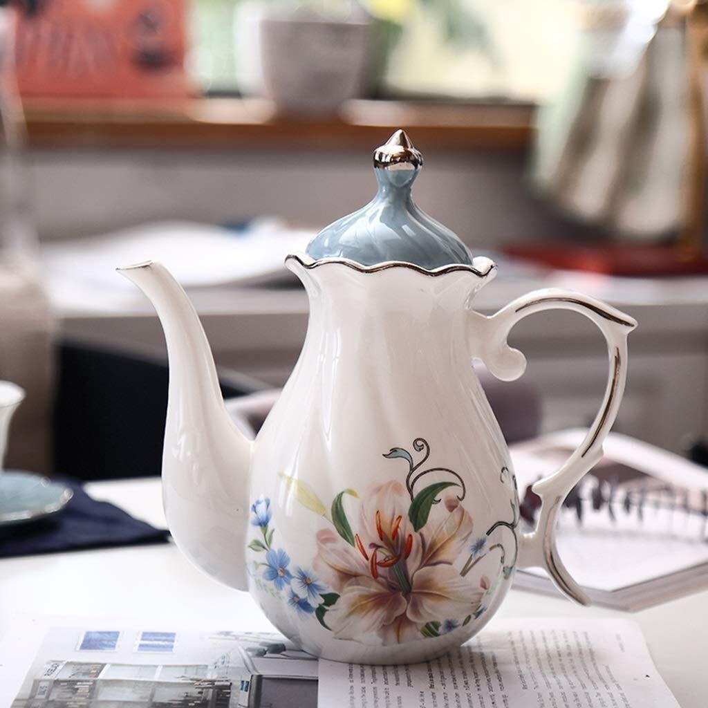 Set da tè da 8 Pezzi, Set da caffè, Set da tè in Porcellana, Serie Soggiorno, Set di Tazze in Stile Europeo, Set di Tazze da caffè per La Famiglia, Set di Tazze da tè, Set Regalo,