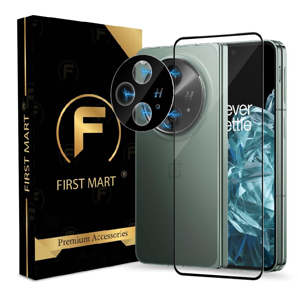 FIRST MART Tempered Glass and Camera Lens for OnePlus OPEN 5G with Edge to Edge Screen Coverage and Easy Installation | Black (B0CRVJR5W6) Amazon Price History, Amazon Price Tracker