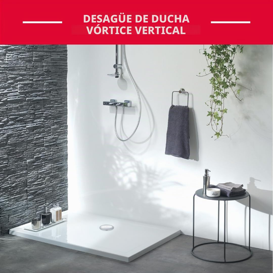 Wirquin, gris 30723746 Tourbillon D90 vertical con cúpula de ABS