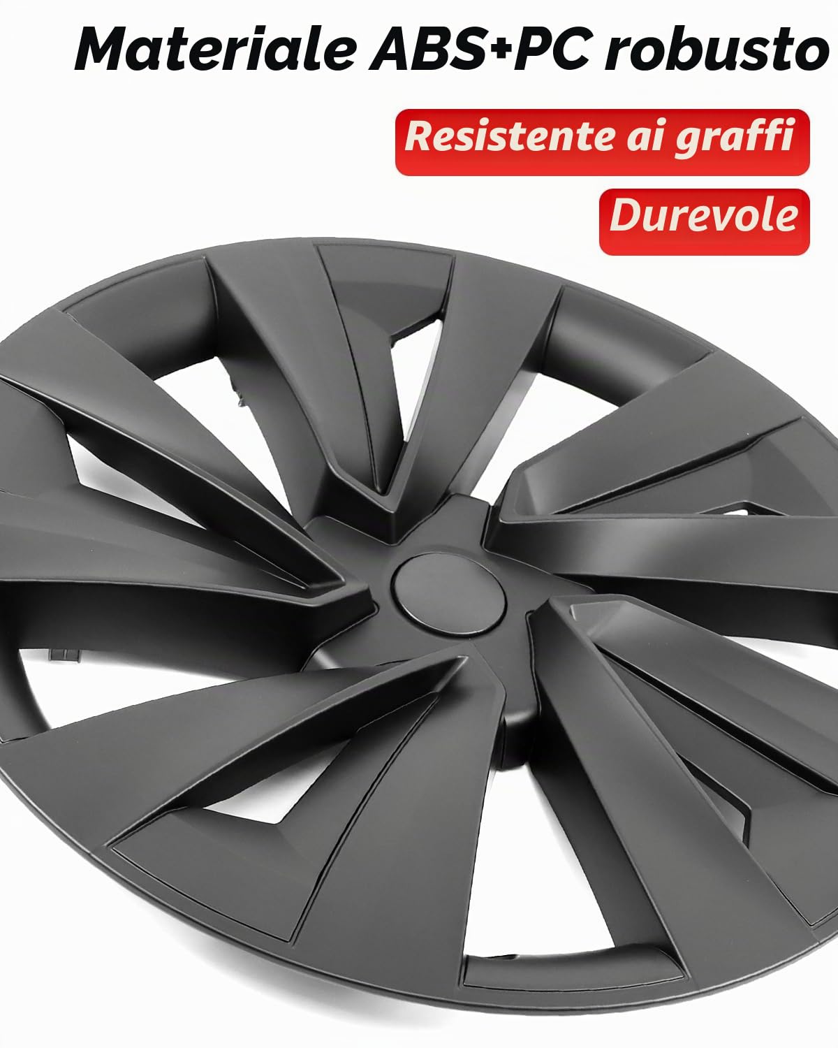 Set di 4 coprimozzi da 19 pollici per modello y, copricerchioni di ricambio, kit di coprimozzi compatibili con Tesla modello y (modello y juniper 2025)