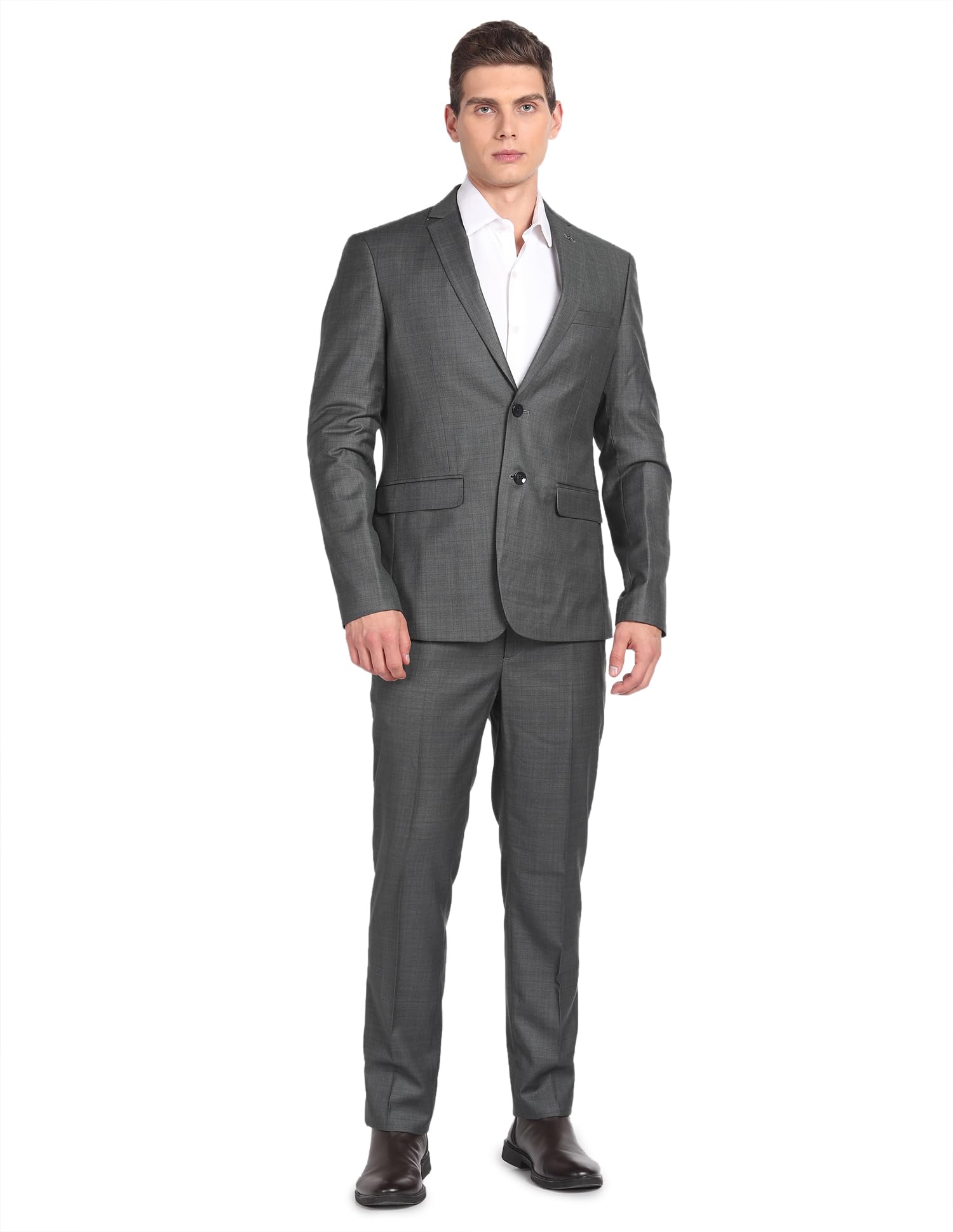 arrow Men's Cotton Single Breasted Business Suit Pants Set-picture-48