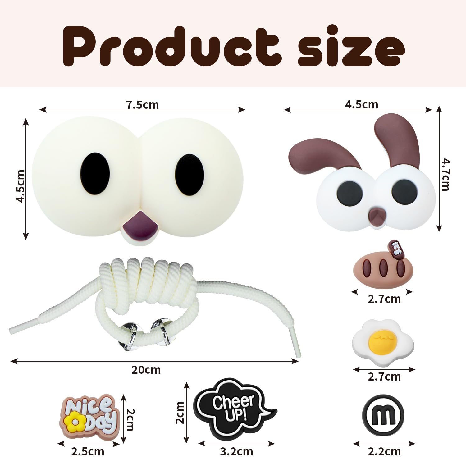 Adornos Zapatos, Shoe Charms, Encantos de Zapatos de PVC, Decoración de Zapatos Dibujos Animados Ojos Grandes 3D para Niños y Adultos, 14 Piezas Pins para Crocs, Bolsos, Pulseras
