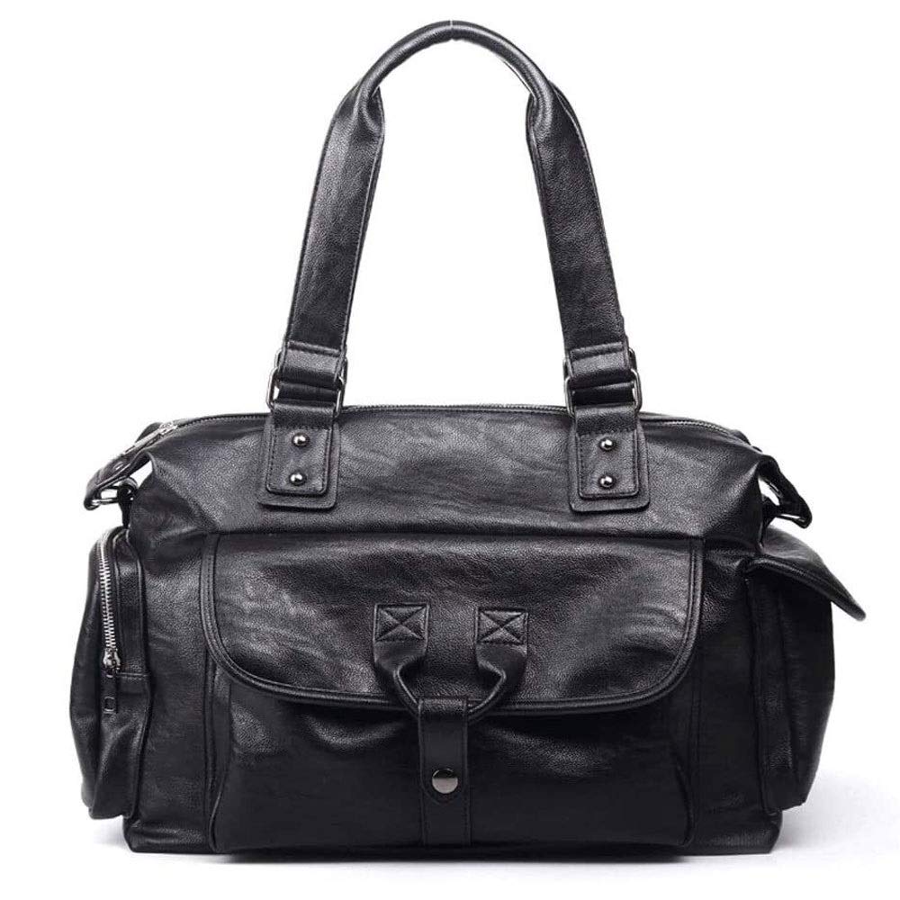 Briefcases For Men New Large-capacity Backpack, Men's Business Travel Document Briefcase, Leather Handbag Shoulder Bag Slung Travel Bag, Street Fashion Casual Bag Perfect for Wedding, Party, Pro-image-20