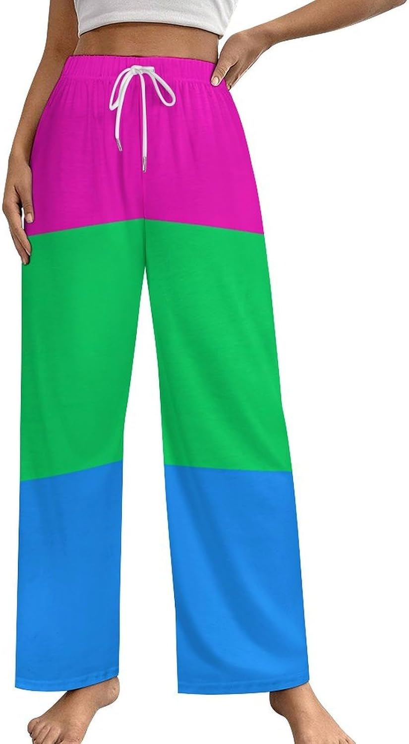 Polysexuality Pround Flag Women's Pajamas Pants Lounge Bottoms Trousers Sleepwear Nightwear Pjs