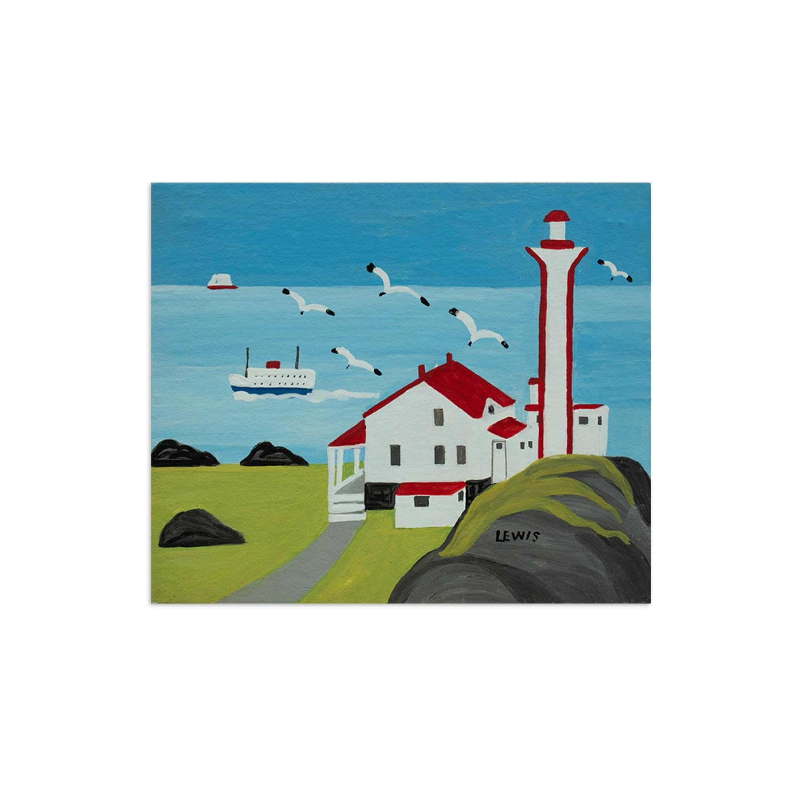 Tableau sur Toile Phare Maud Lewis Haute Définition Impression - 8