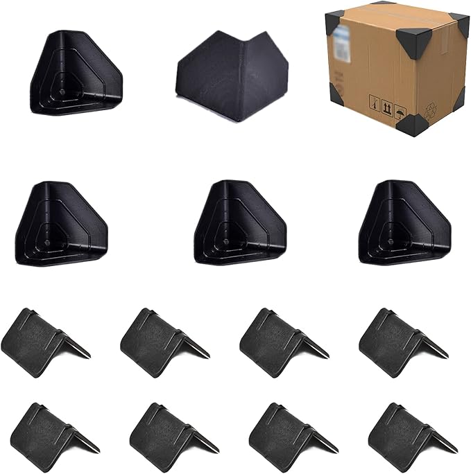 YouU 100 pcs Carton Packing Corner Guard Frame Corner Protectors Black