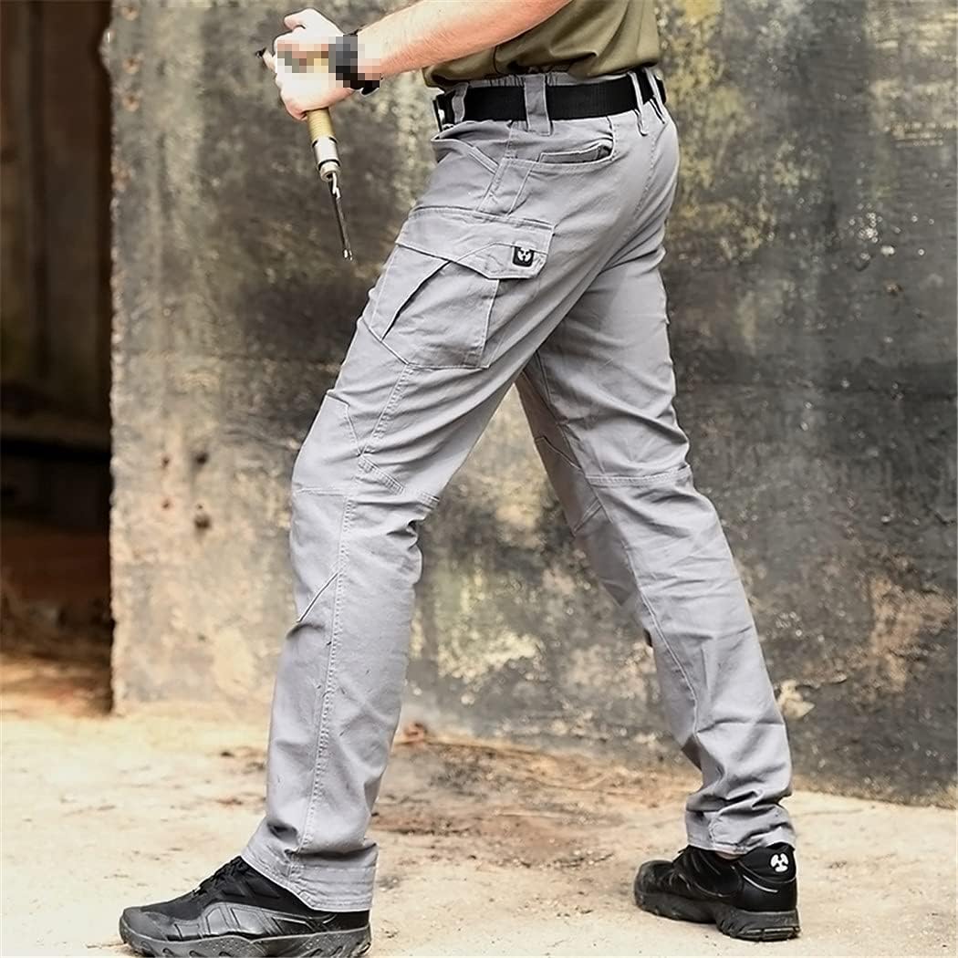 KEHAIOO Military Tactical Pants, Men Large Multi Pocket Army Cargo Pants, Casual Cotton Bodyguard Combat Trouser