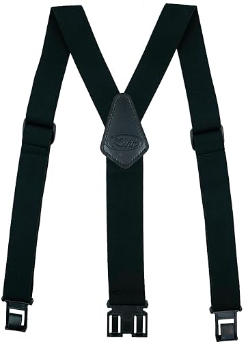 KUNN Men's 1.5 inch Adjustable Y Back Suspender,Elastic Hook End Suspenders