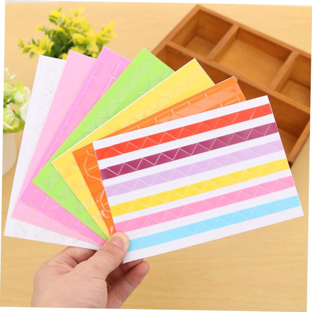 STOBOK 50sheets Photo Mounting Corners Self-Adhesive Photo Corner Stickers for Scrapbooking Easy to Use for Albums and Crafts