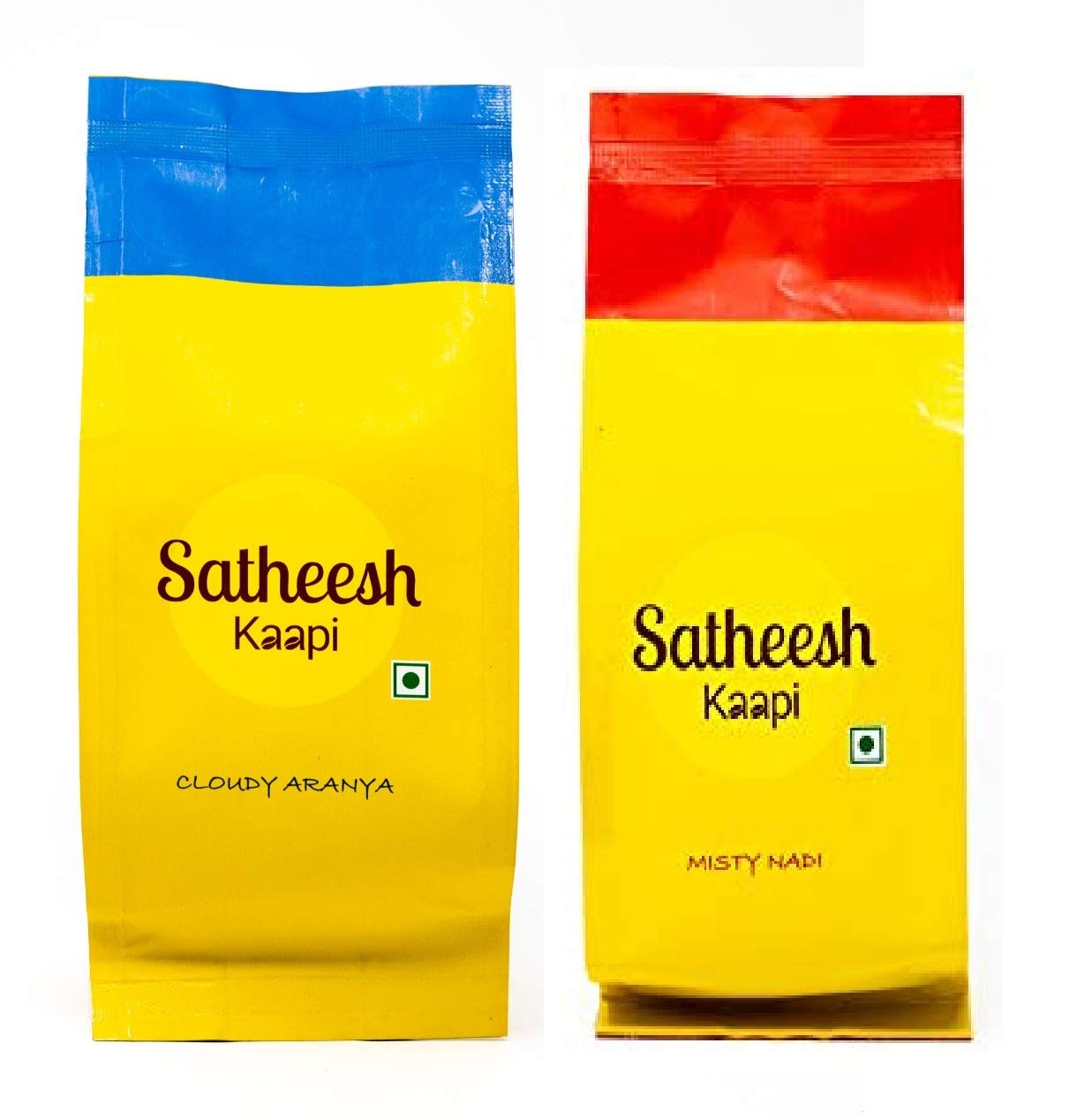 Satheesh Kaapi Smooth Light Roast Filter Coffee Powder Combo Cloudy Aranya 70:30 + Misty Nadi 80:20 (Pack of 2, 2x250g)