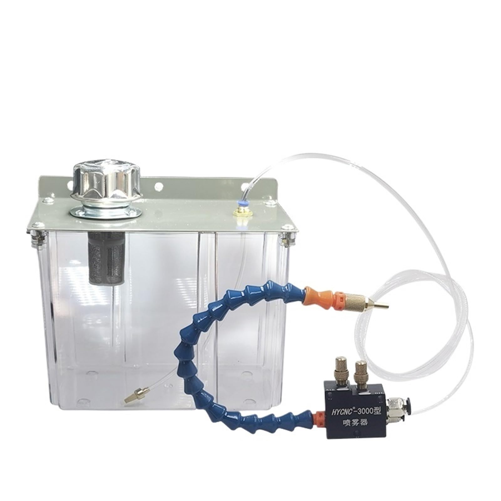1 máquina herramienta, pulverizador neumático, tubería de agua, bomba de aceite, de lubricación, pulverizador de agua a baja presión, tanque de aceite transparente de 3 l.(24V,Standard set 02)