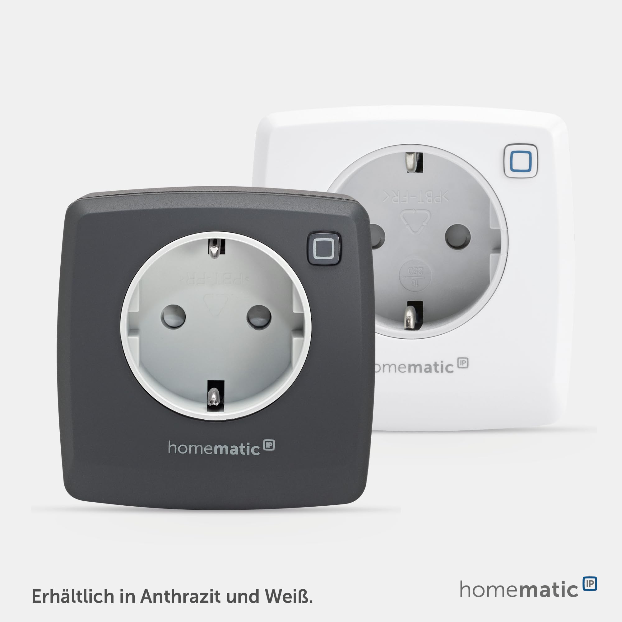 Homematic IP Smart Home 161613A0 - Enchufe de conmutación digital para controlar luces o aparatos eléctricos a través de la aplicación, Alexa y Google Assistant, ahorro de energía