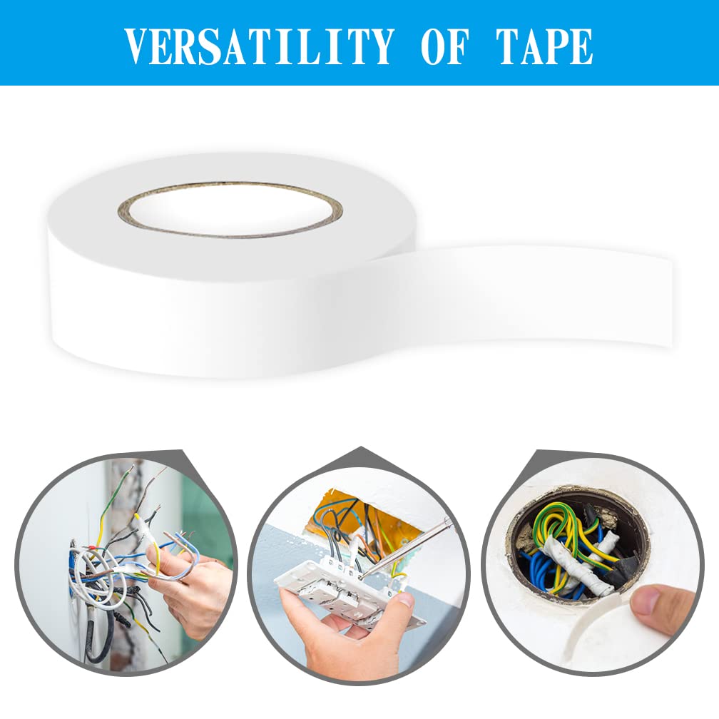 Lot De 10 Rouleaux De Ruban Adhésif Isolant électrique En PVC Noir 5 M