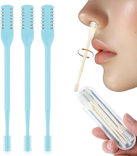 Miniatura 9 de Herramienta removedor de vello nasal de 360°, recortadora de vello nasal portátil para hombres y mujeres, cortador de pelo nasal 2 en 1, cuchillo