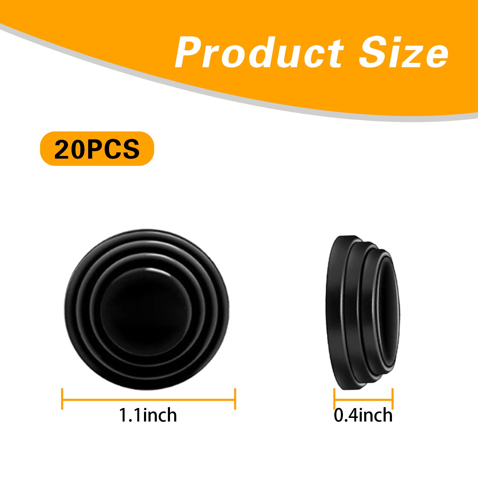 ijuicy 20 PCS Car Door Edge Guards, Multifunctional Silicone Buffer Cushion Car Door Protector Edge Guards, Car Door Shock Absorber Cushion, Universal for Most Cars (Black)