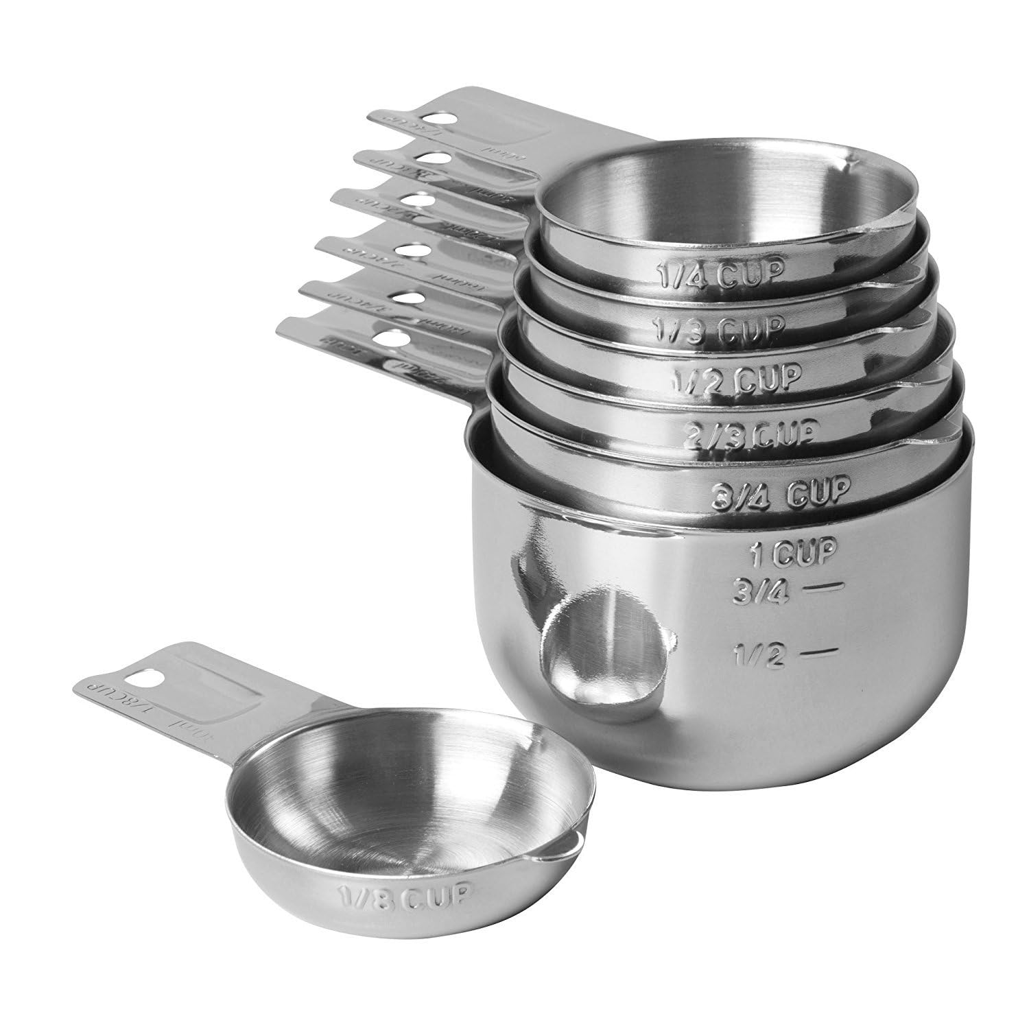 KitchenMade Premium Stainless Steel Measuring Cups Set of 7