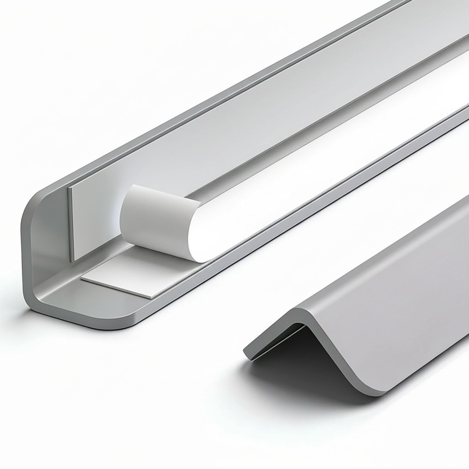 Paraspigoli PVC Autoadesivo, Profilo Angolare in Plastica Flessibile per Protezione Muri e Mobili, Paraspigoli Angolari per Sicurezza Bambini, Riparo Angolare Robusto(Grigio,5m/196.9in)