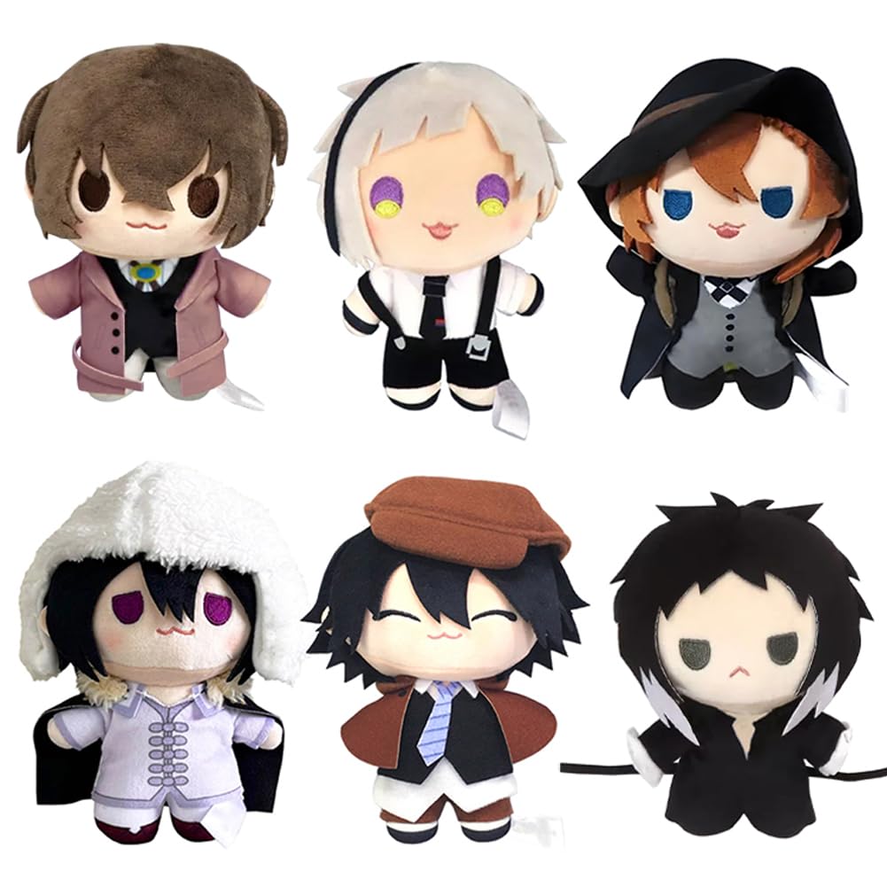 BSD Plush Dazai Osamu Plushies Cute Big Eyes Styling Soft Stuffed Figure 7 87 Nakahara Chuuya Plush Pillow