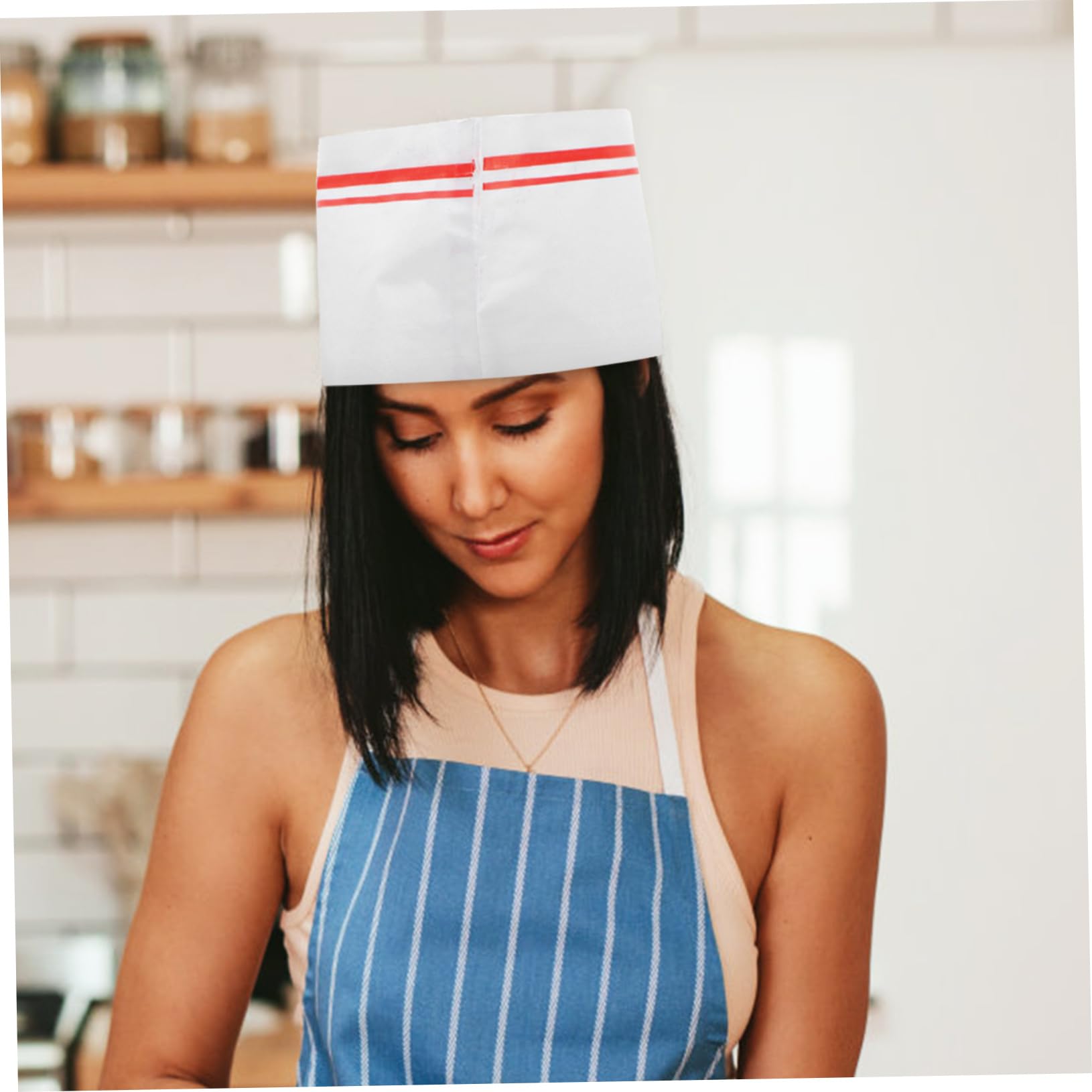 Holibanna 80piezas Sombreros De Papel para Chef Desechables Gorros Unisex para Restaurantes y Catering Aptos para Cocina y Eventos