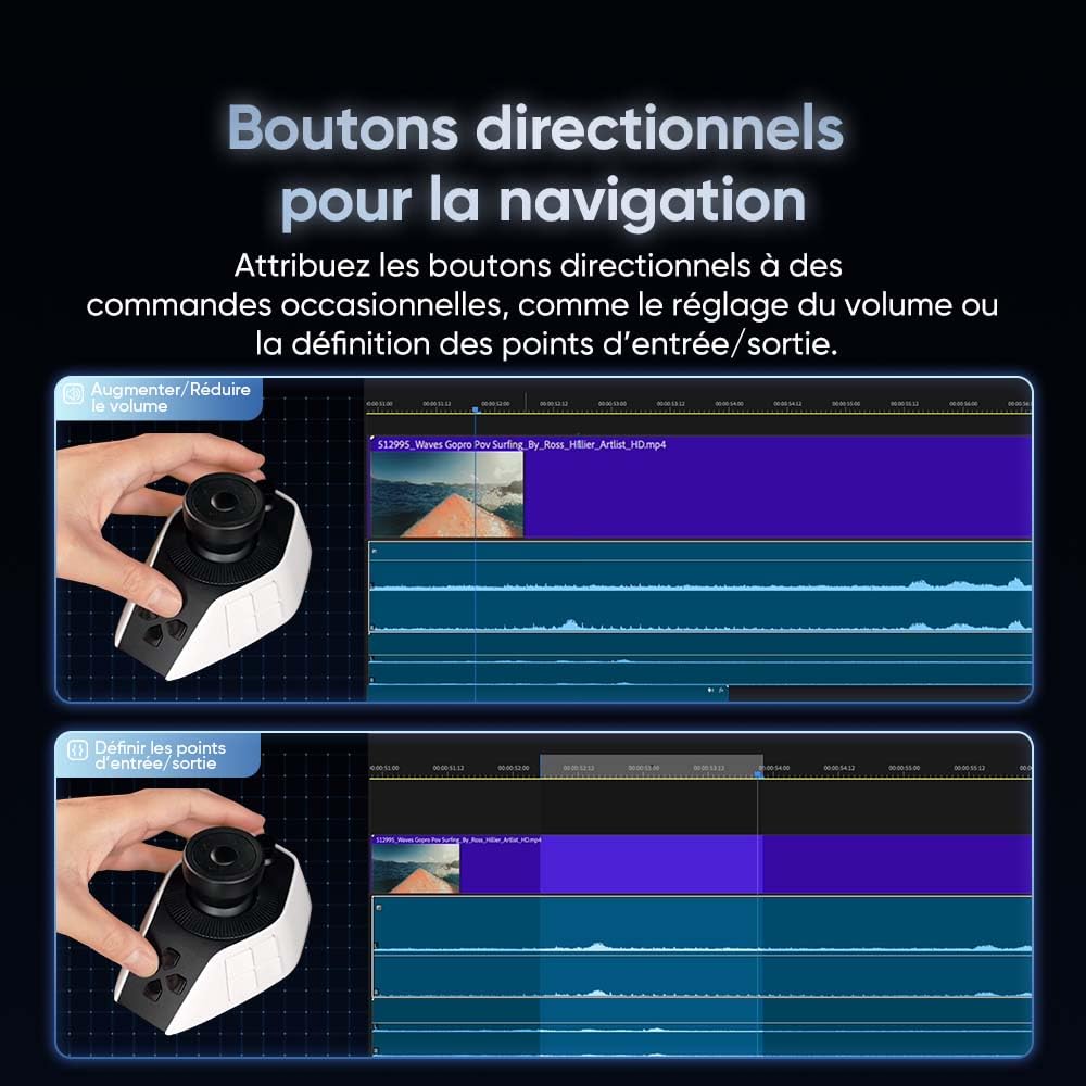 XPPen Pilot Pro Console de Montage Vidéo, Contrôleur avec 100+ Raccourcis Personnalisés