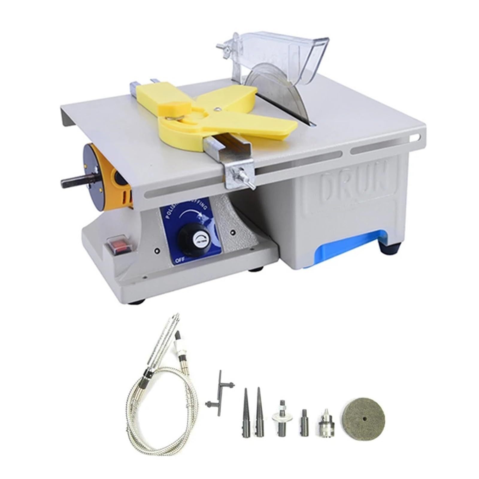1 Ensemble de Machine de Polissage de Bijoux, Machine Tampon de Polissage de Roche 750W multifonctionnelle