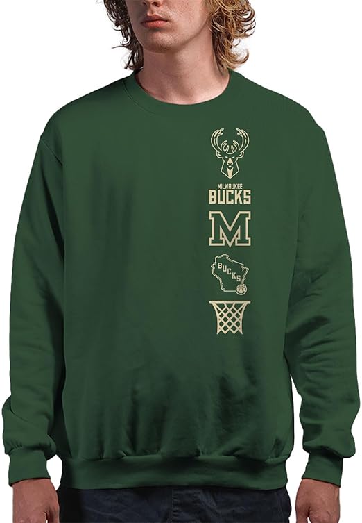 Junk Food x NBA - LC Stacked Logo - Officially Licensed Adult Crew Fleece for Men & Women