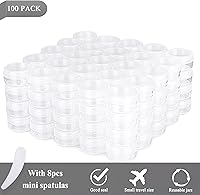 Vista 5 de 100 piezas de 10 gramos de contenedores de muestra, tarros vacíos de 10 ml con tapas, pequeños contenedores cosméticos, tarros de muestra mini con 8