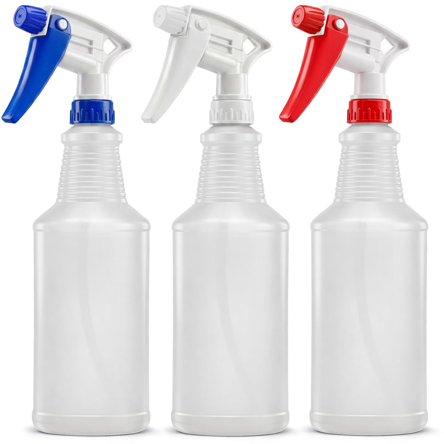 Bar5F 24 oz Commercial Spray Bottles, Chemical-Resistant Trigger, 3-Pack